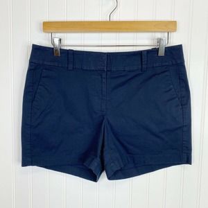 Ann Taylor Navy City Chino Shorts 4" Inseam Size 8